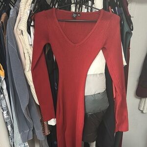 Windsor Red Long Sleeve Dress